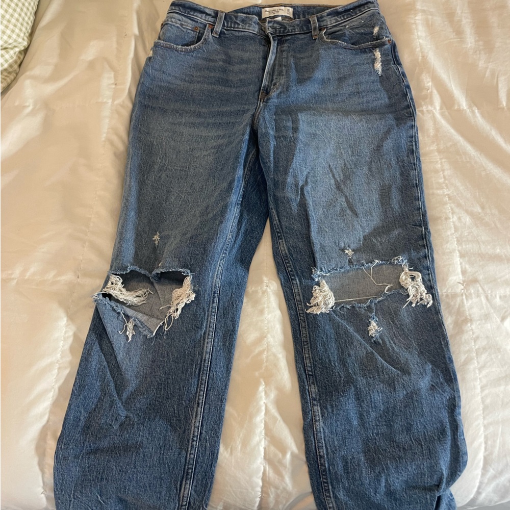 Abercrombie & Fitch The 90s Straight Ultra High Rise Curve Love Jeans